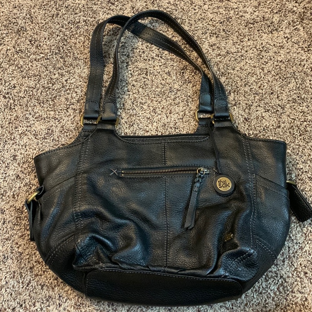 Black Faux Leather Purse